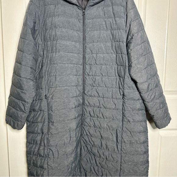Torrid Long Hooded Longline Puffer Jacket Plus Size 3 3X Winter Gray Outdoor - Picture 6 of 16